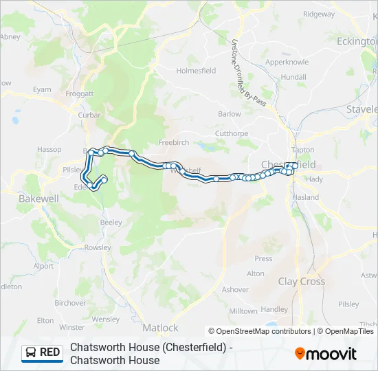 RED Bus Line Map