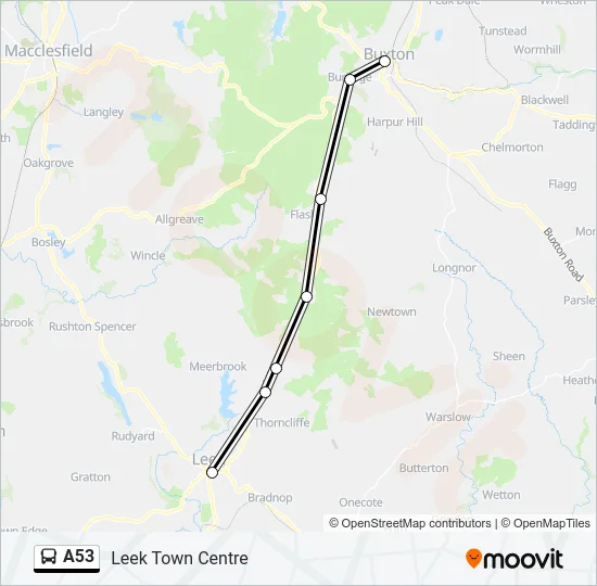 A53 Bus Line Map