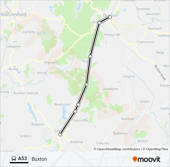 A53 Bus Line Map