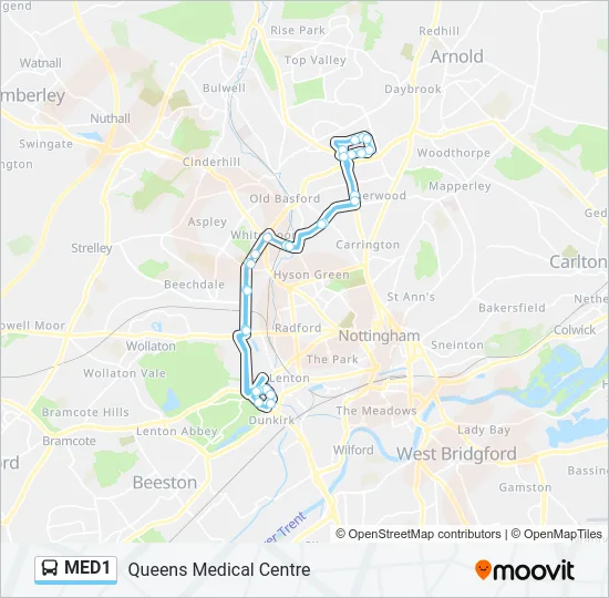 MED1 Bus Line Map