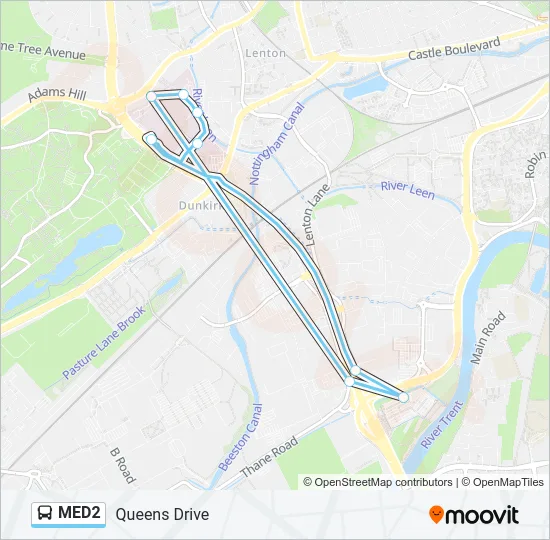 MED2 Bus Line Map