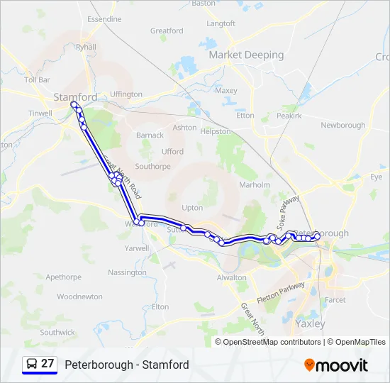 27 Bus Line Map
