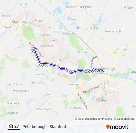 27 Bus Line Map