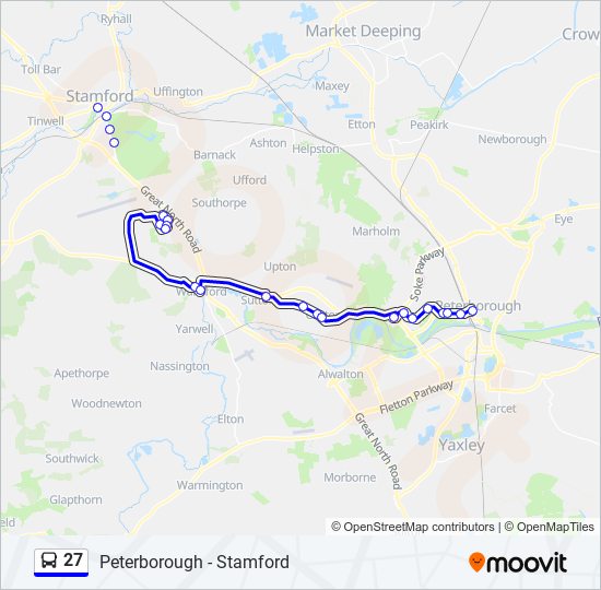 27 bus Line Map