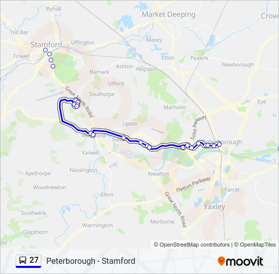 27 Bus Line Map