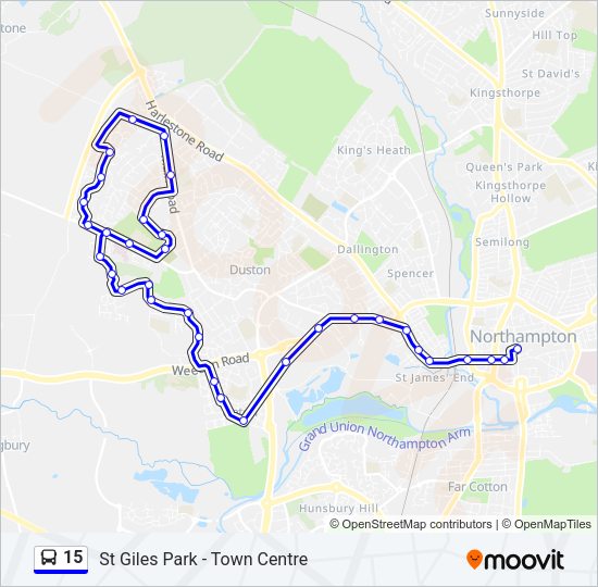 15 Bus Line Map