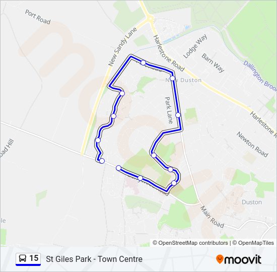 15 Bus Line Map