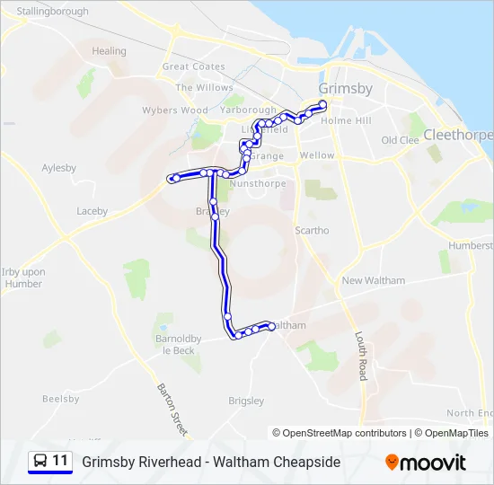 11 Bus Line Map