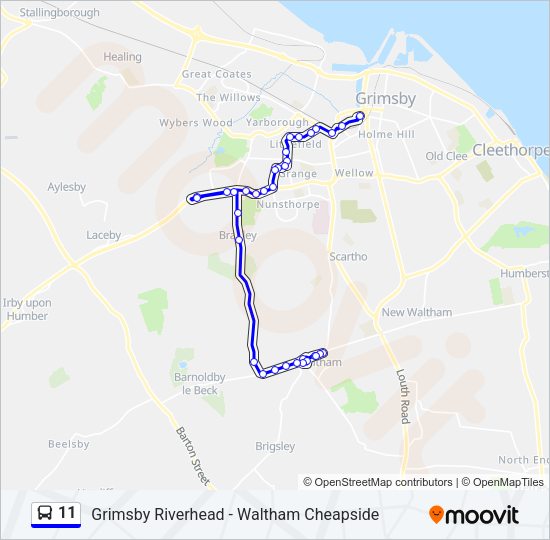 11 Bus Line Map