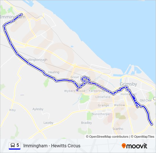 5 Bus Line Map