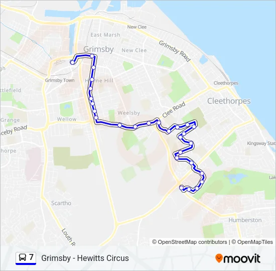 7 Bus Line Map
