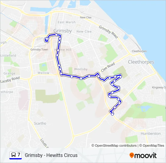 7 Bus Line Map
