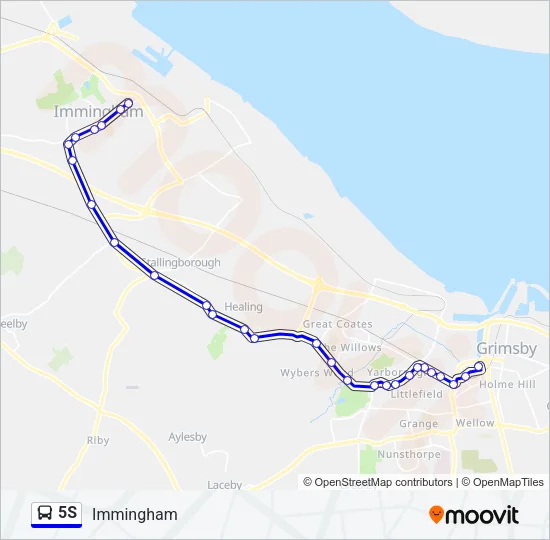 5S Bus Line Map