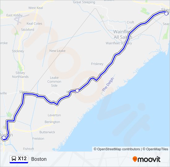 X12 Bus Line Map