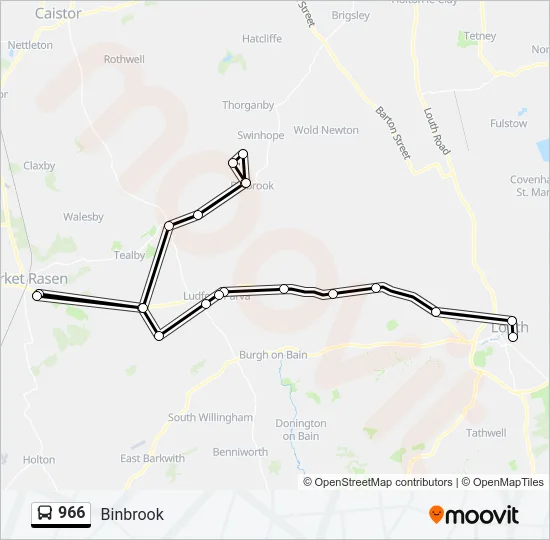966 Bus Line Map