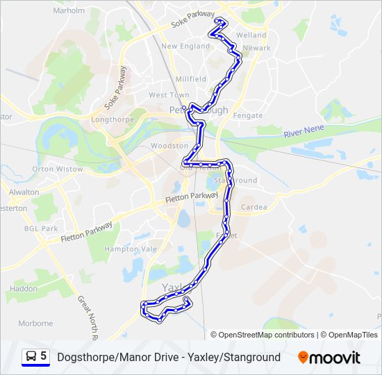 5 bus Line Map