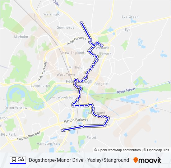 5A Bus Line Map
