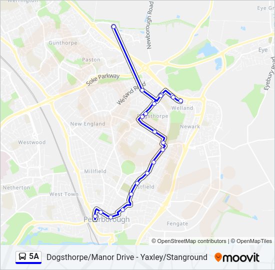 5A bus Line Map