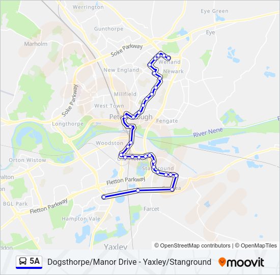 5A Bus Line Map