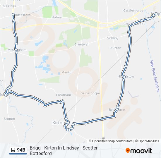 94B Bus Line Map