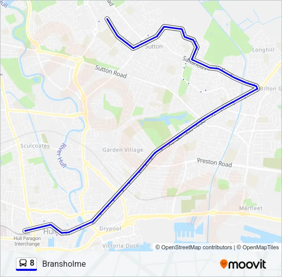 8 Bus Line Map