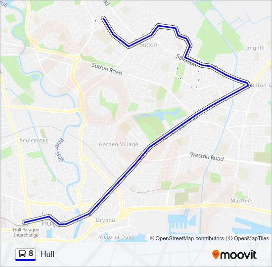 8 Bus Line Map