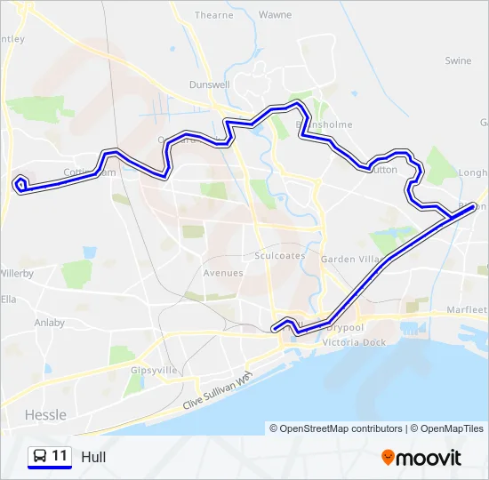 11 Bus Line Map