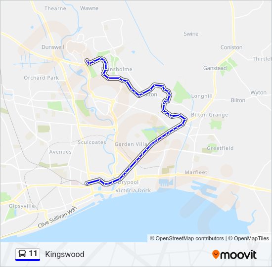 11 Bus Line Map