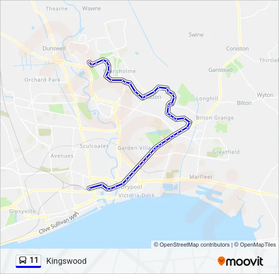 11 Bus Line Map