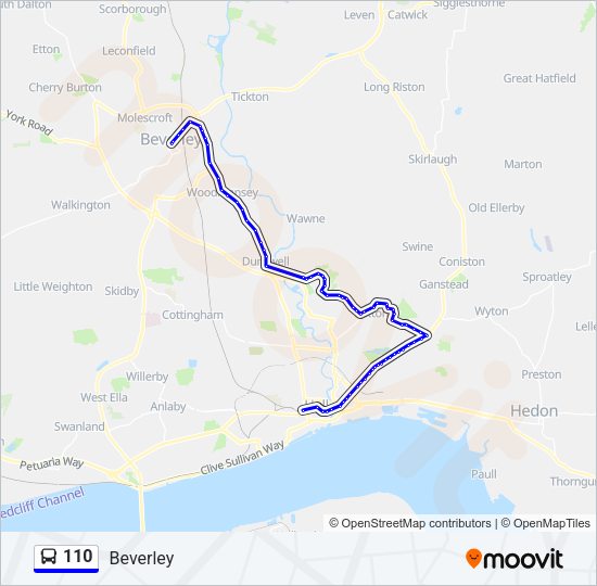 110 Bus Line Map