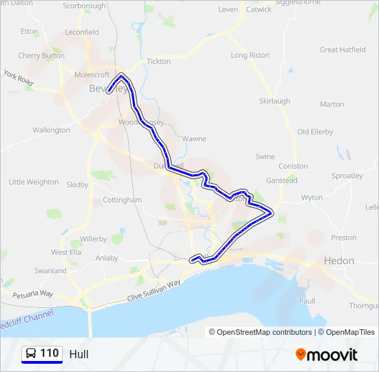 110 Bus Line Map