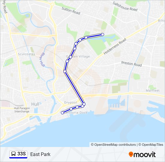 33S bus Line Map