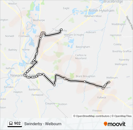902 Bus Line Map