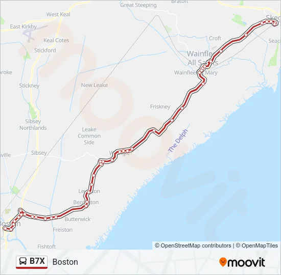 B7X Bus Line Map