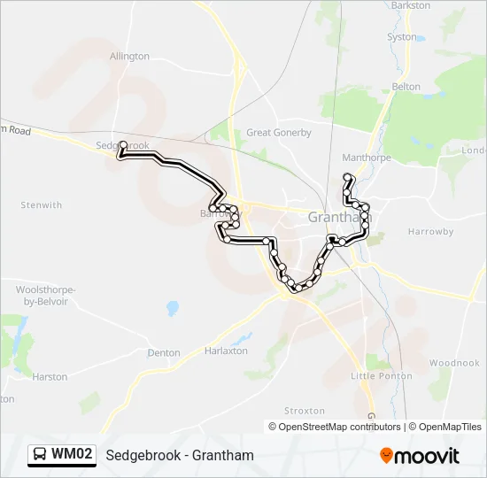 WM02 Bus Line Map