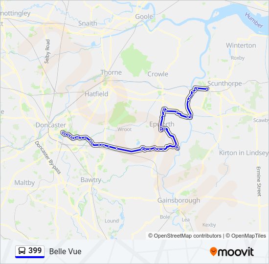 399 Bus Line Map