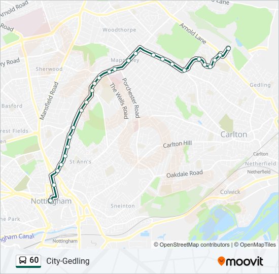 60 Bus Line Map