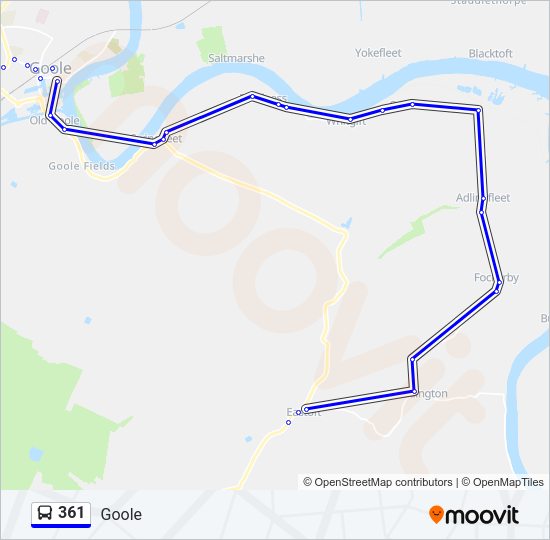 361 Bus Line Map