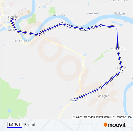 361 Bus Line Map