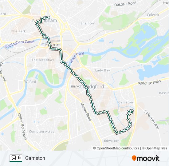 6 bus Line Map