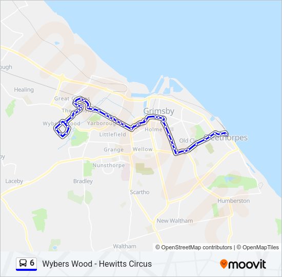 6 Bus Line Map
