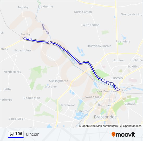 106 Bus Line Map