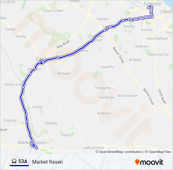 53A Bus Line Map