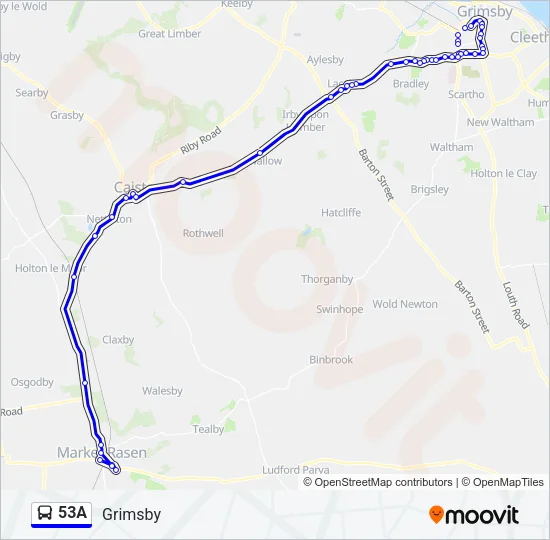 53A Bus Line Map