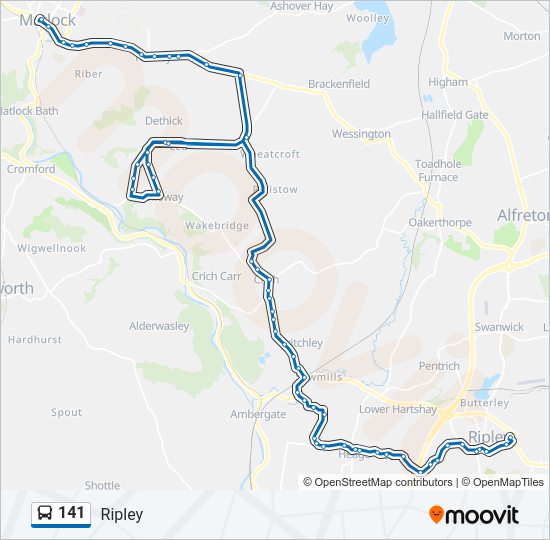 141 Bus Line Map