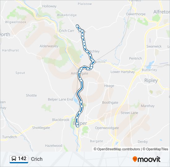 142 Bus Line Map