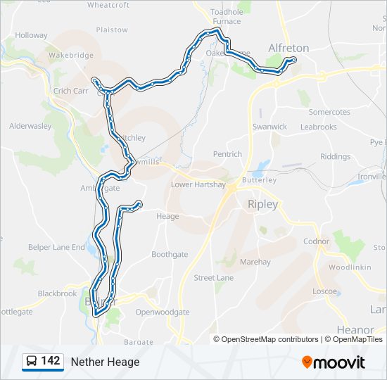 142 Bus Line Map