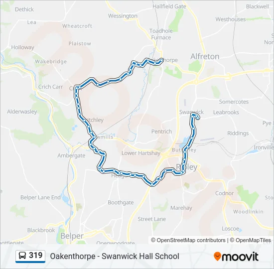 319 Bus Line Map