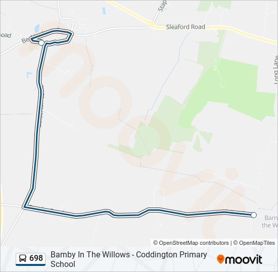 698 Bus Line Map