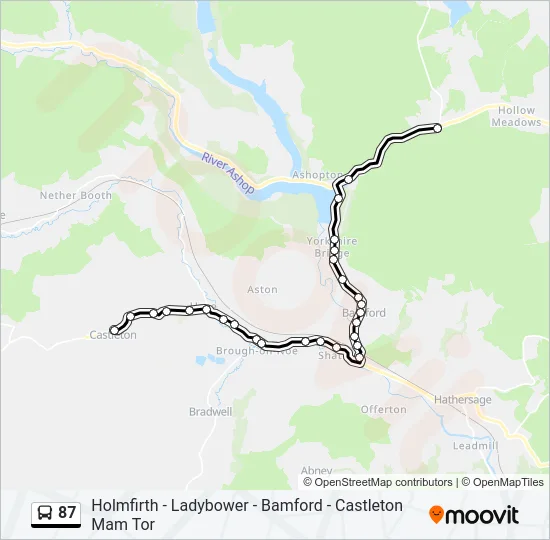 87 Bus Line Map